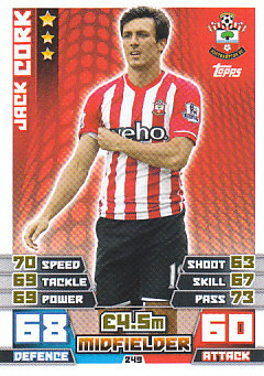 Jack Cork Southampton 2014/15 Topps Match Attax #249